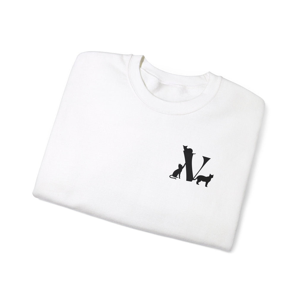 Meownogram V Unisex Crewneck Sweatshirt - Sweatshirt - Epileptic Al’s Shop