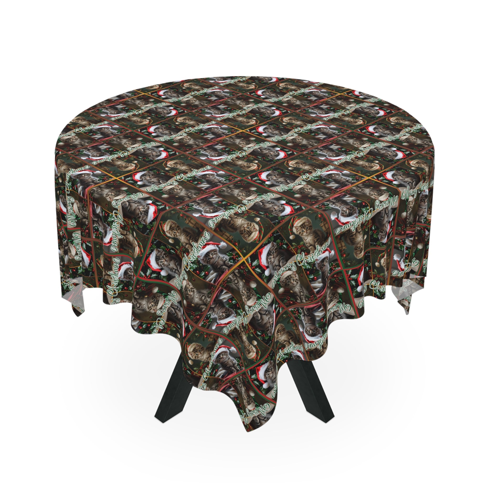 Meowy Christmas Festive Tablecloth - Decor, Dining, Table Decor - EpiAl's Shop