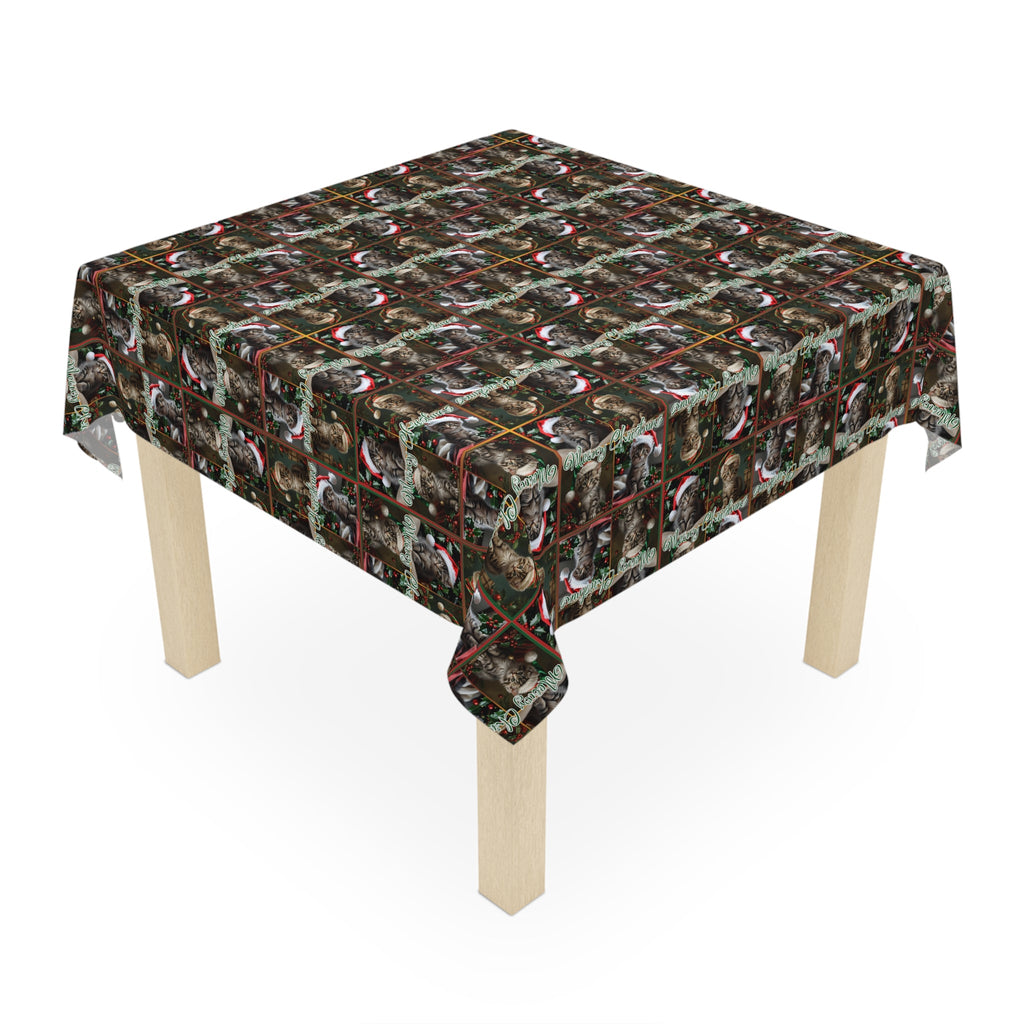 Meowy Christmas Festive Tablecloth - Decor, Dining, Table Decor - EpiAl's Shop
