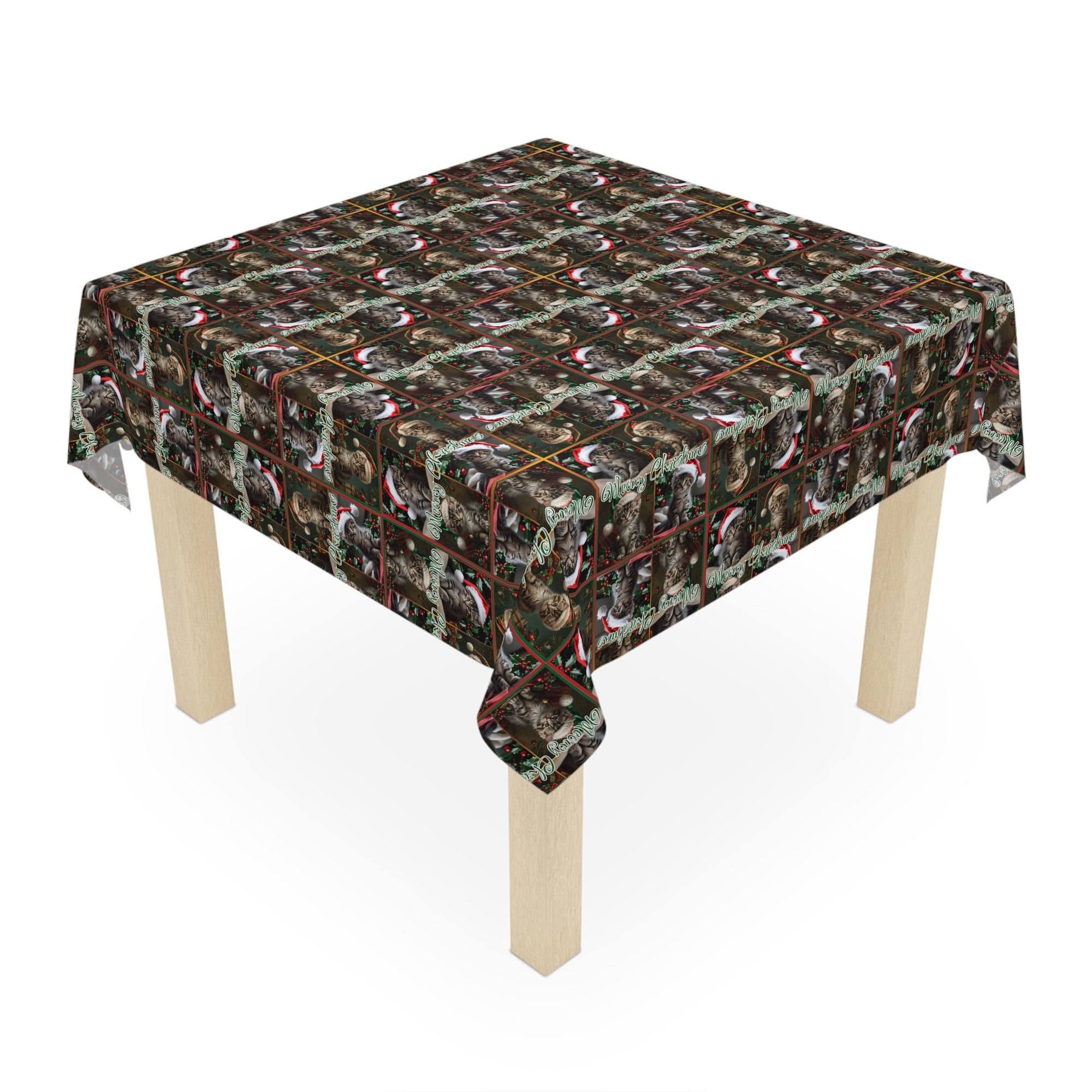 Meowy Christmas Festive Tablecloth - Decor, Dining, Table Decor - EpiAl's Shop