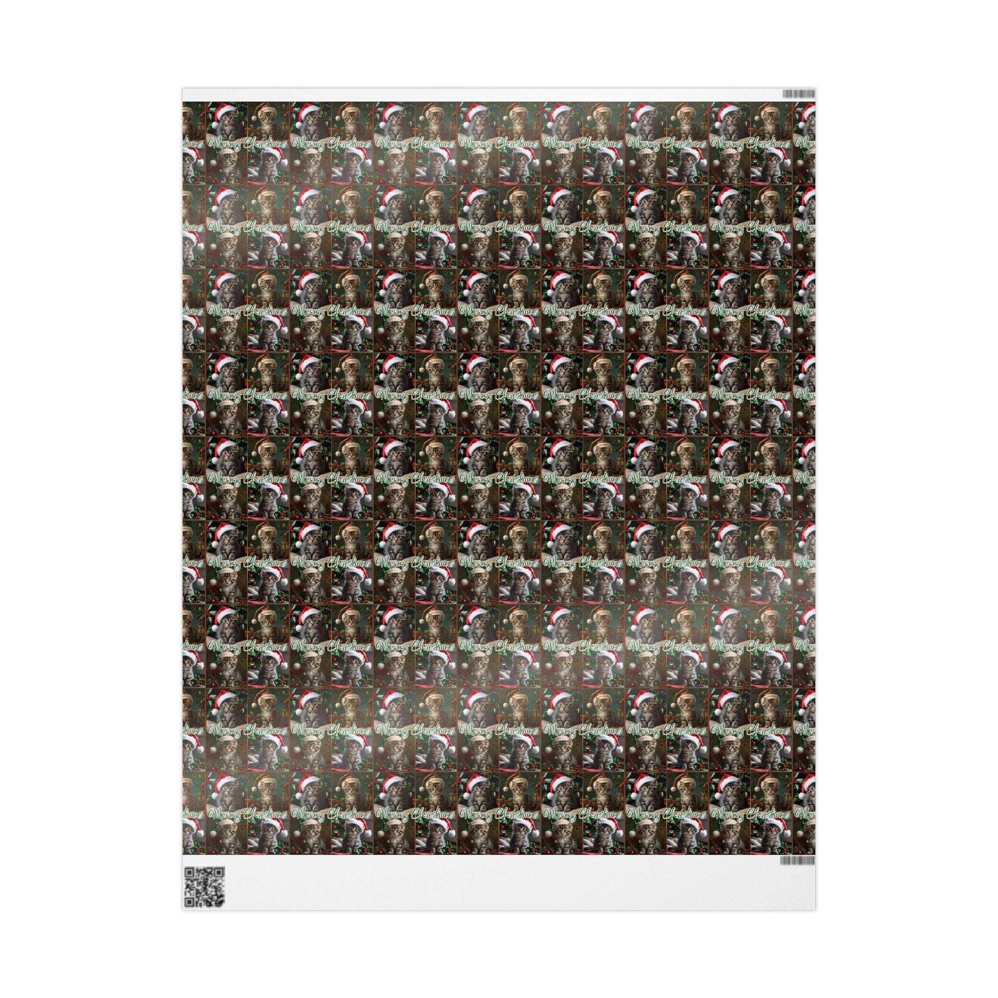 Meowy Christmas Kitten Themed Gift Wrap - Paper Products, Gift Wrapping Paper - EpiAl's Shop