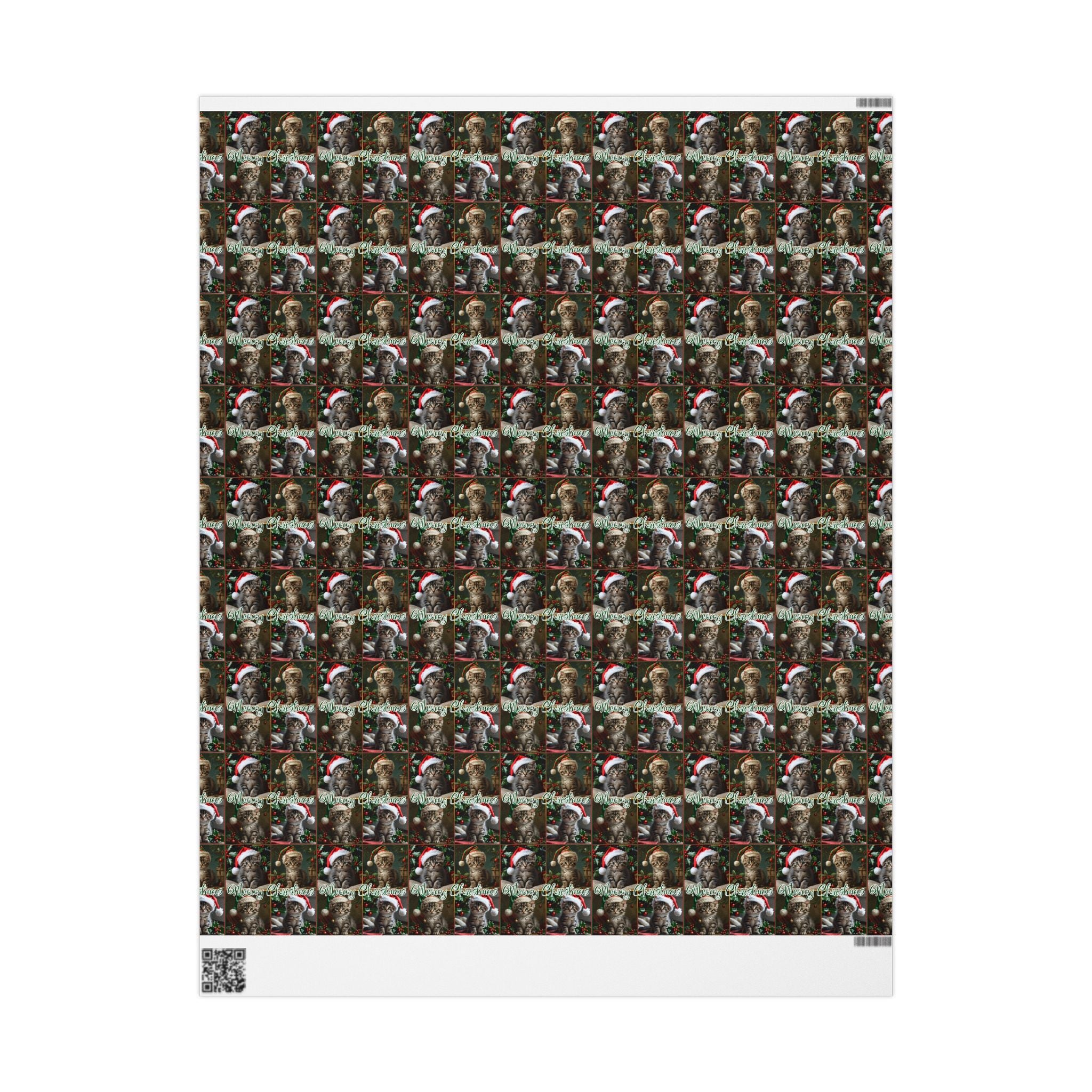 Meowy Christmas Kitten Themed Gift Wrap - Paper Products, Gift Wrapping Paper - EpiAl's Shop