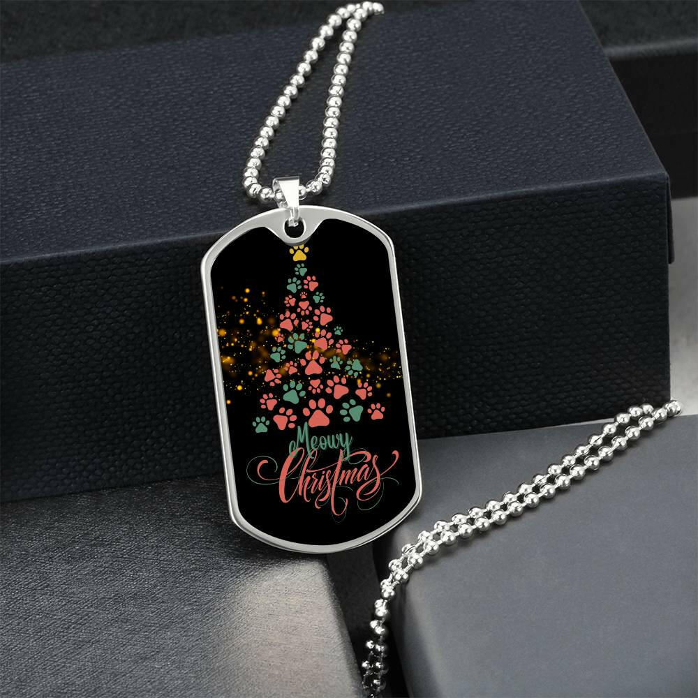 Meowy Christmas Necklace - Jewelry - Epileptic Al’s Shop