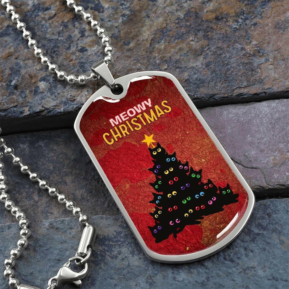 Meowy Christmas Tree Necklace - Jewelry - Epileptic Al’s Shop