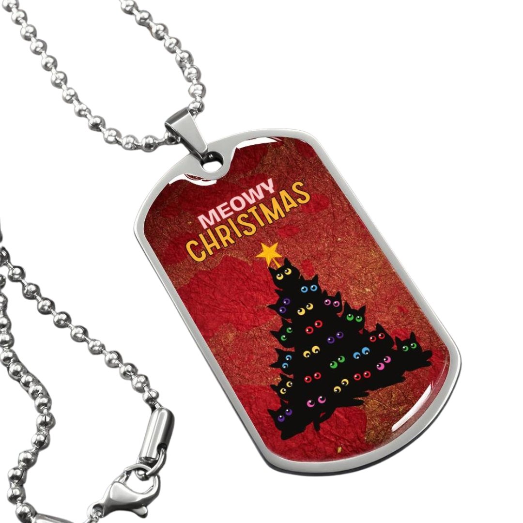 Meowy Christmas Tree Necklace - Jewelry - Epileptic Al’s Shop