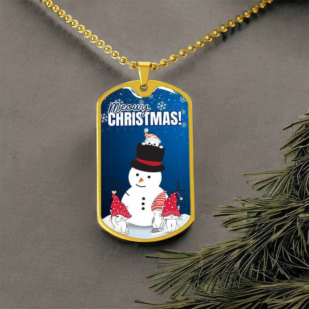 Meowy Snowman Necklace - EpiAl's Shop