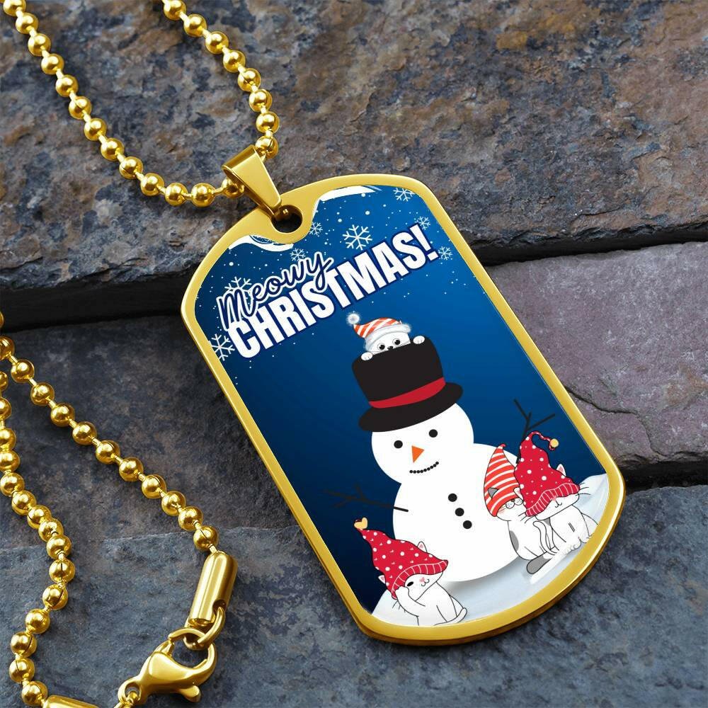 Meowy Snowman Necklace - EpiAl's Shop