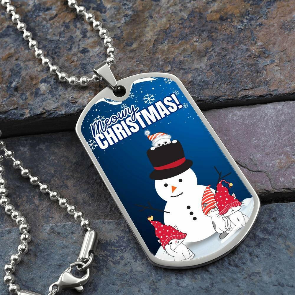 Meowy Snowman Necklace - EpiAl's Shop