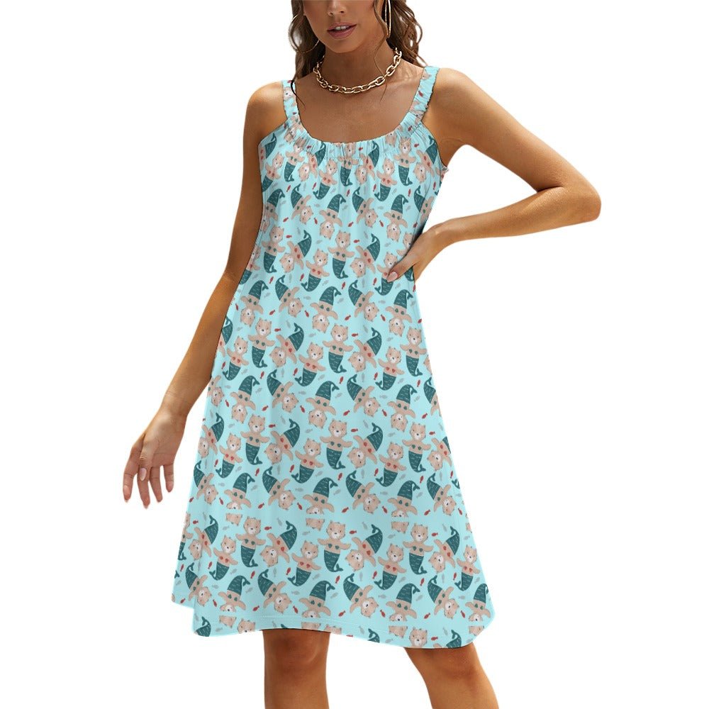 Mermaid Kitties Beach Sling Skirt - Dresses - Epileptic Al’s Shop