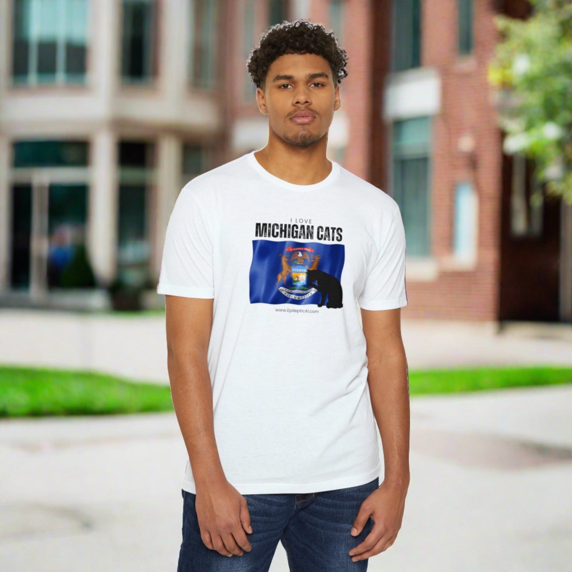 Michigan Cats Unisex CVC Jersey T - shirt - T - Shirt - Epileptic Al’s Shop