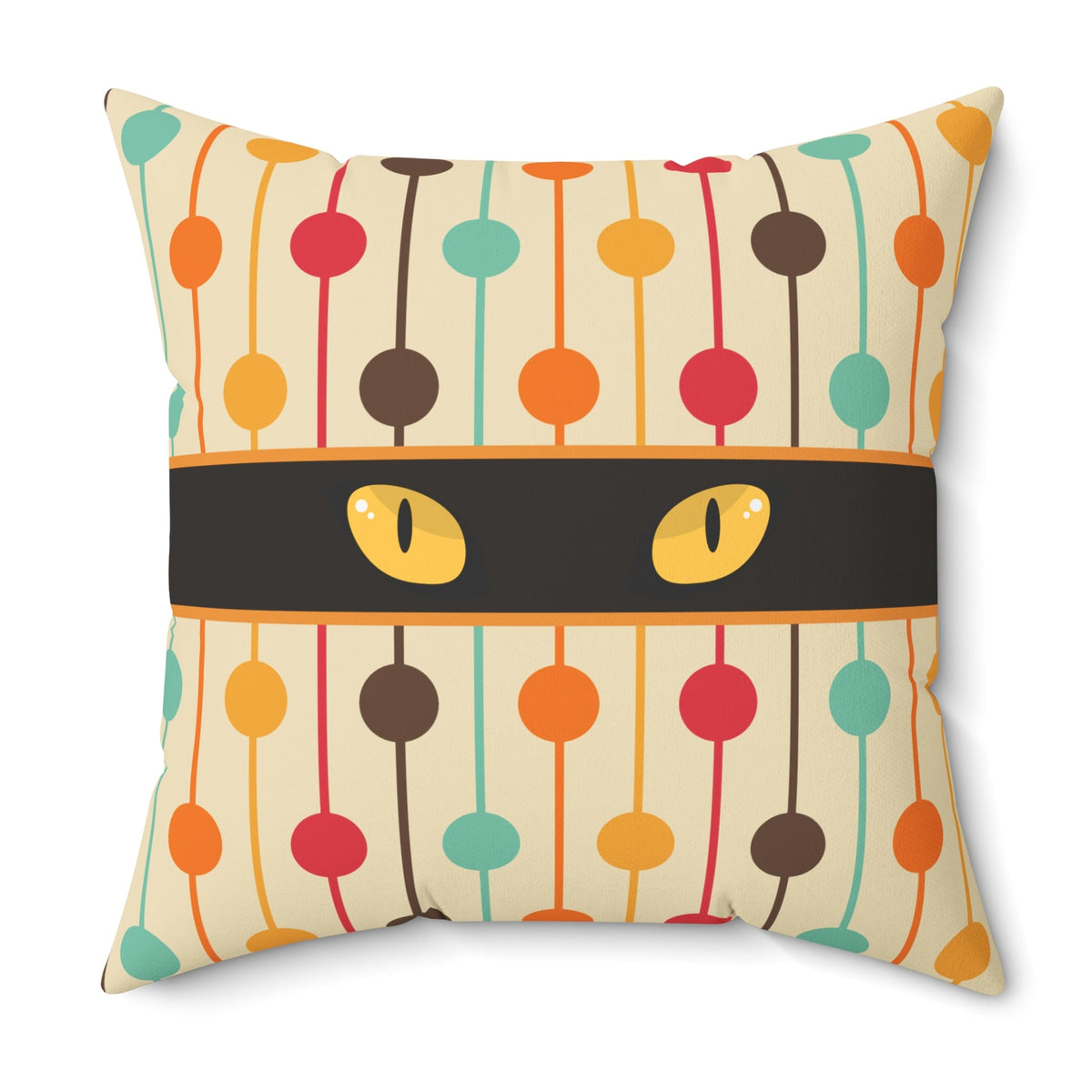 Mid-Century Cat Eyes Retro Throw Pillow - Decor, Pillows, Throw - EpiAl's Shop
