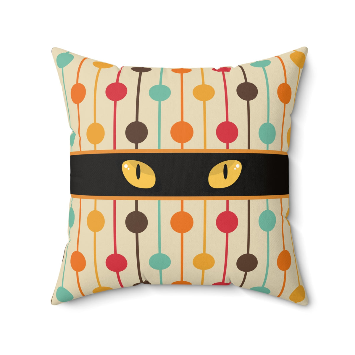 Mid-Century Cat Eyes Retro Throw Pillow - Decor, Pillows, Throw - EpiAl's Shop