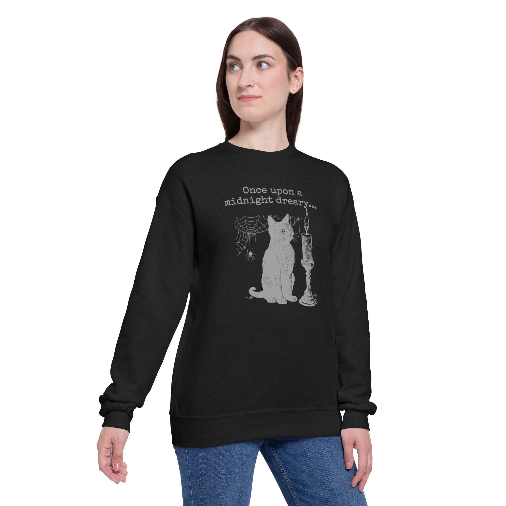 Midnight Dreary Unisex Drop Shoulder Sweatshirt - Sweatshirt - Epileptic Al’s Shop