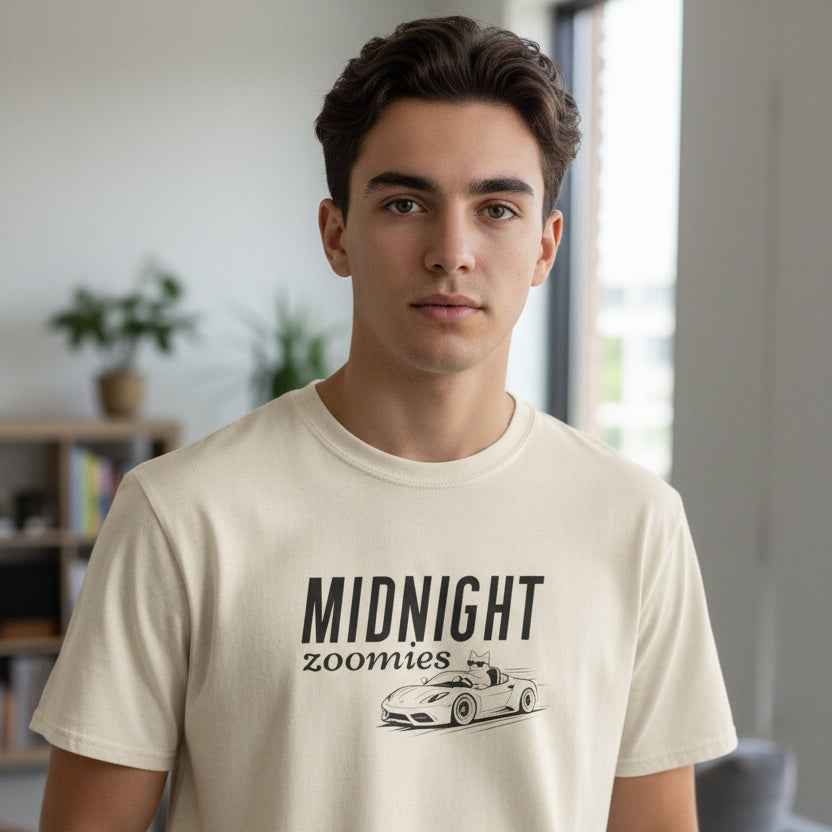 Midnight Zoomies Cat Unisex T-Shirt – Funny Cat Lover Tee - Clothing, Unisex, T-Shirts - EpiAl's Shop