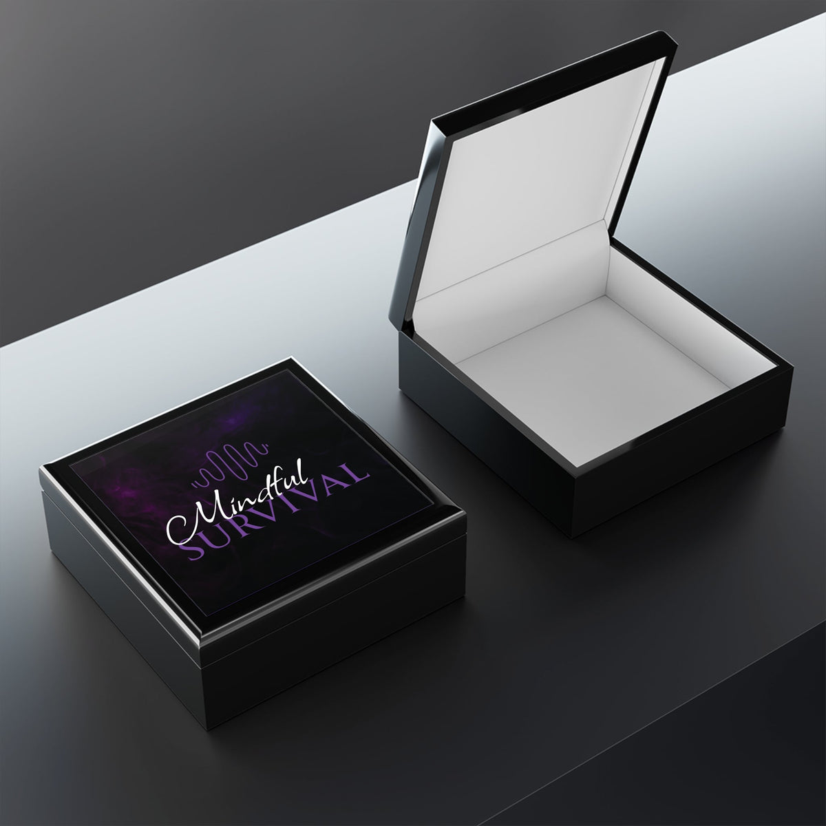 Mindful Survival Jewelry Box – Black - Decor, Jewelry Boxes - EpiAl's Shop