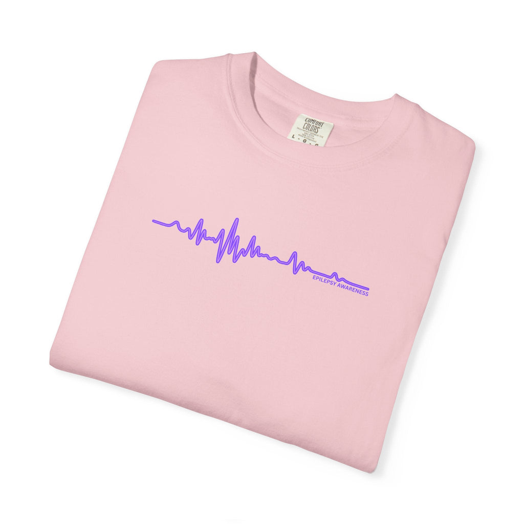 Minimalist Epilepsy Awareness EEG Wave Unisex T-Shirt – Purple Line Design - Clothing, Unisex, T-Shirts - EpiAl's Shop