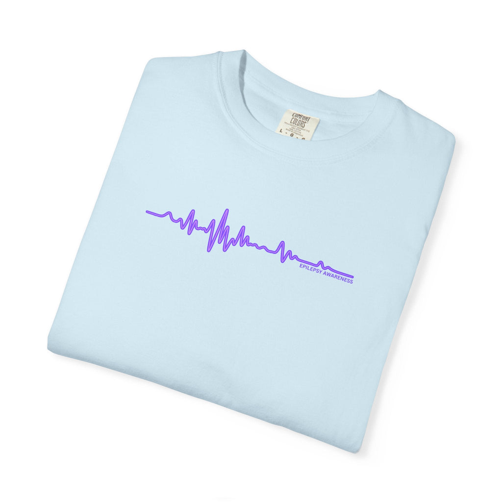 Minimalist Epilepsy Awareness EEG Wave Unisex T-Shirt – Purple Line Design - Clothing, Unisex, T-Shirts - EpiAl's Shop