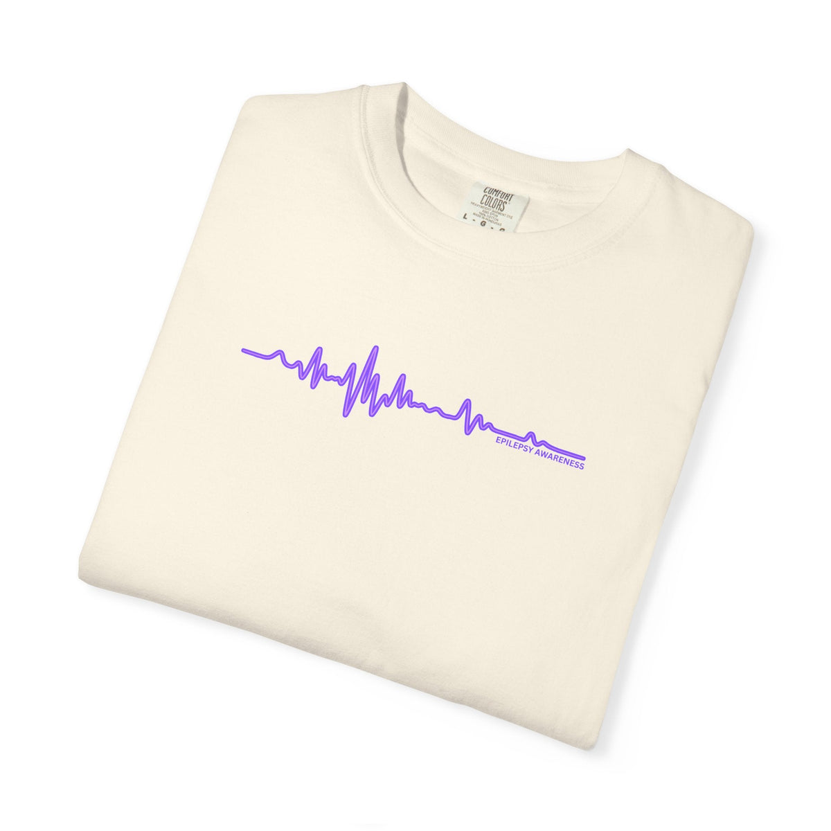Minimalist Epilepsy Awareness EEG Wave Unisex T-Shirt – Purple Line Design - Clothing, Unisex, T-Shirts - EpiAl's Shop