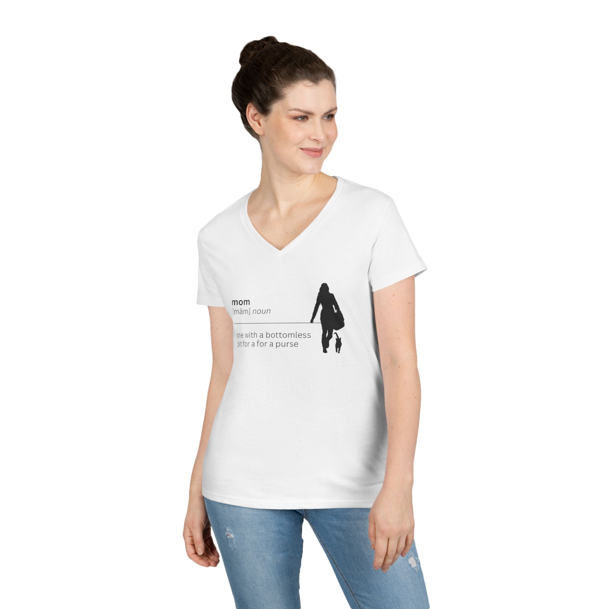 Mom Definition V - Neck T-Shirt - Bottomless Pit Purse - Clothing, T-shirts - EpiAl's Shop