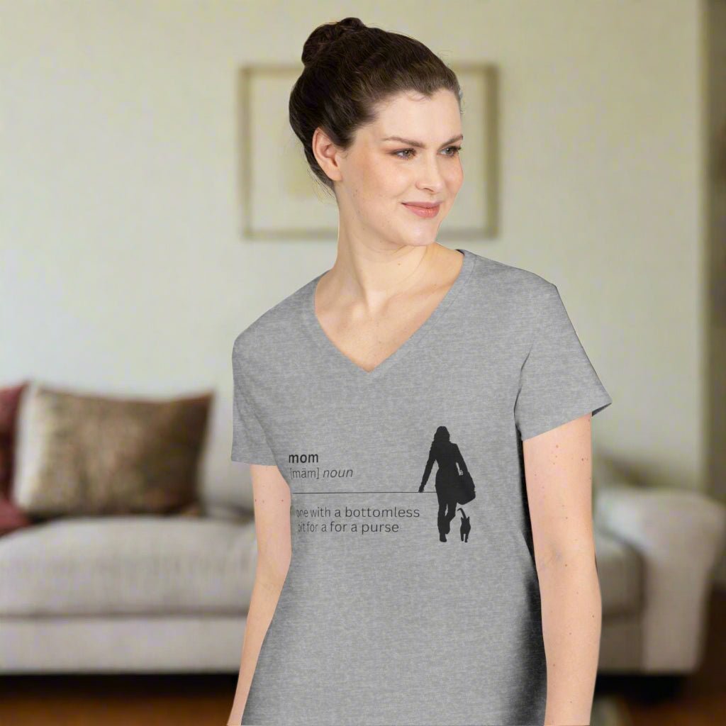 Mom Definition V - Neck T-Shirt - Bottomless Pit Purse - Clothing, T-shirts - EpiAl's Shop