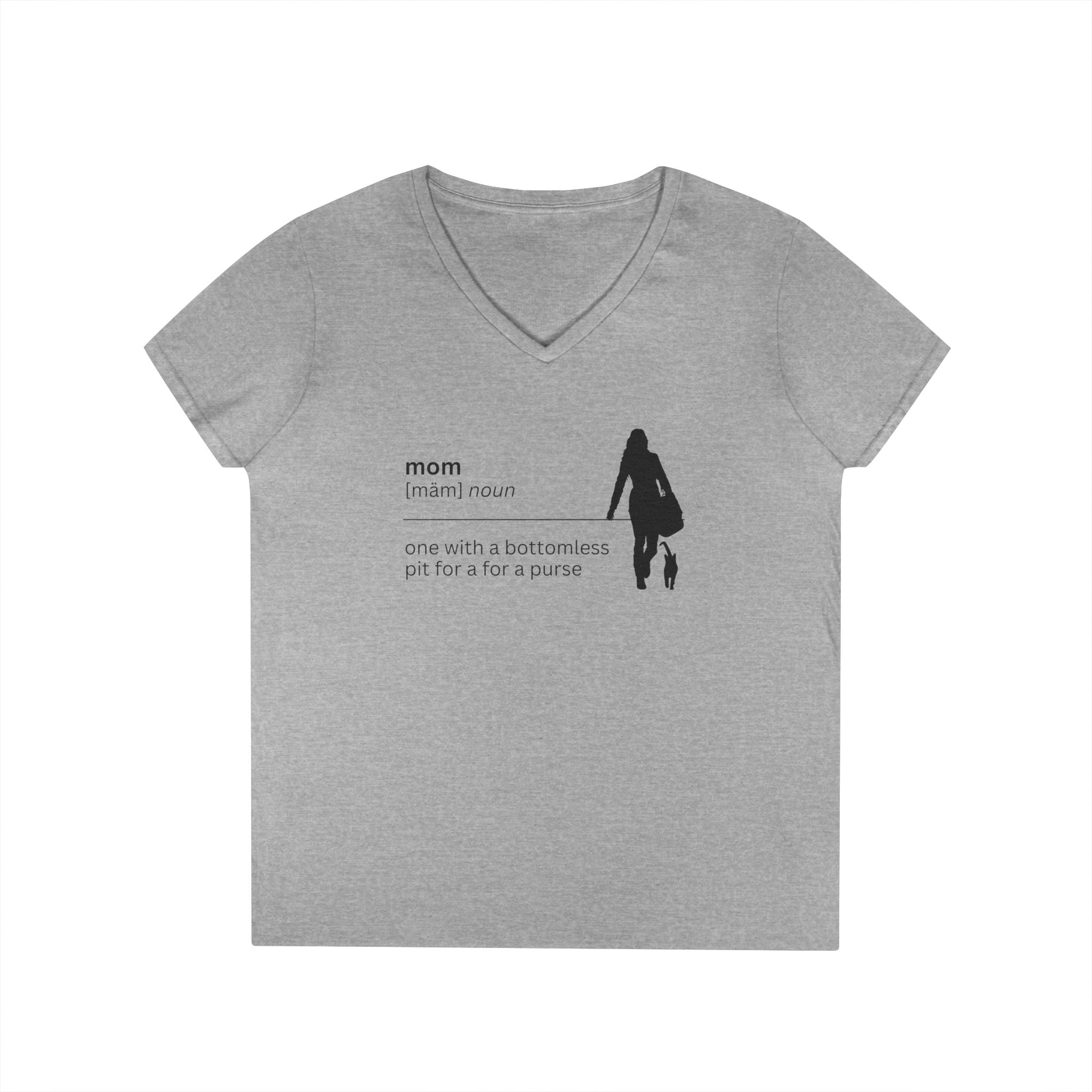 Mom Definition V - Neck T-Shirt - Bottomless Pit Purse - Clothing, T-shirts - EpiAl's Shop