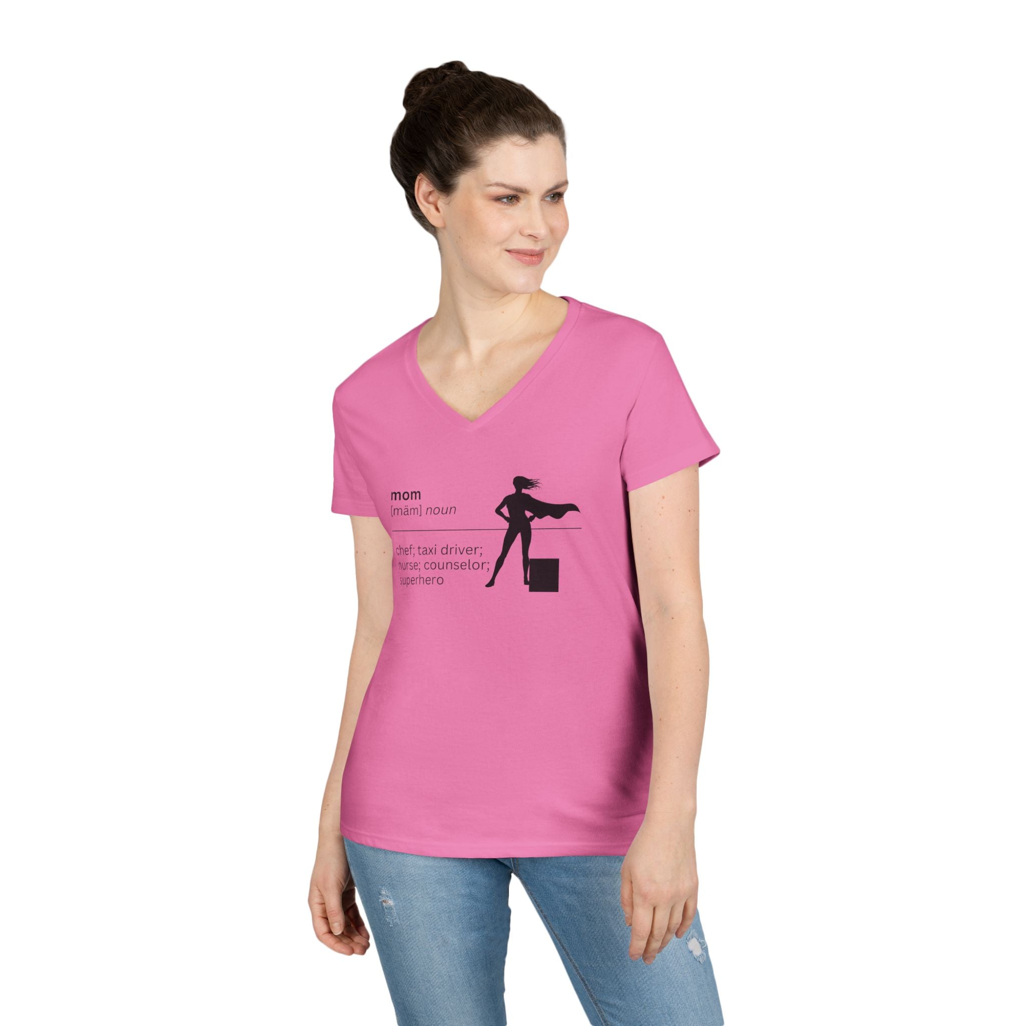 Mom Definition V - Neck T-Shirt - Superhero - Clothing, T-shirts - EpiAl's Shop