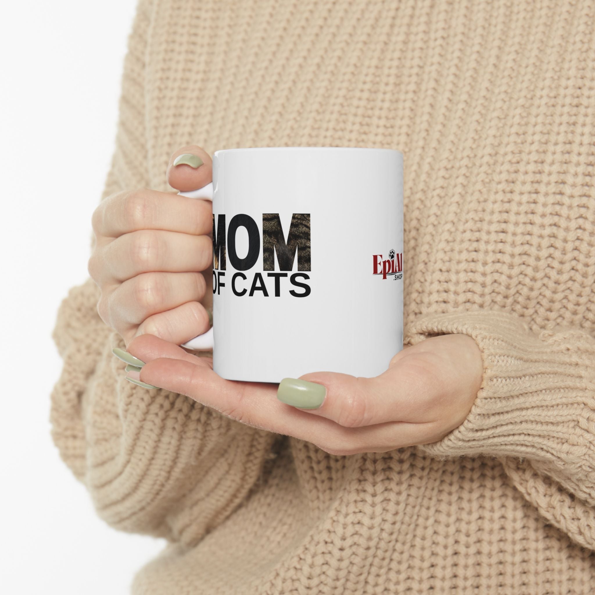Mom of Cats Ceramic Mug - Perfect Gift for Cat Lovers - Drinkware, Coffee Mugs - EpiAl's Shop