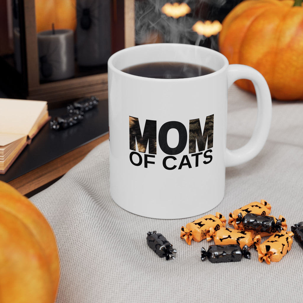 Mom of Cats Ceramic Mug - Perfect Gift for Cat Lovers - Drinkware, Coffee Mugs - EpiAl's Shop