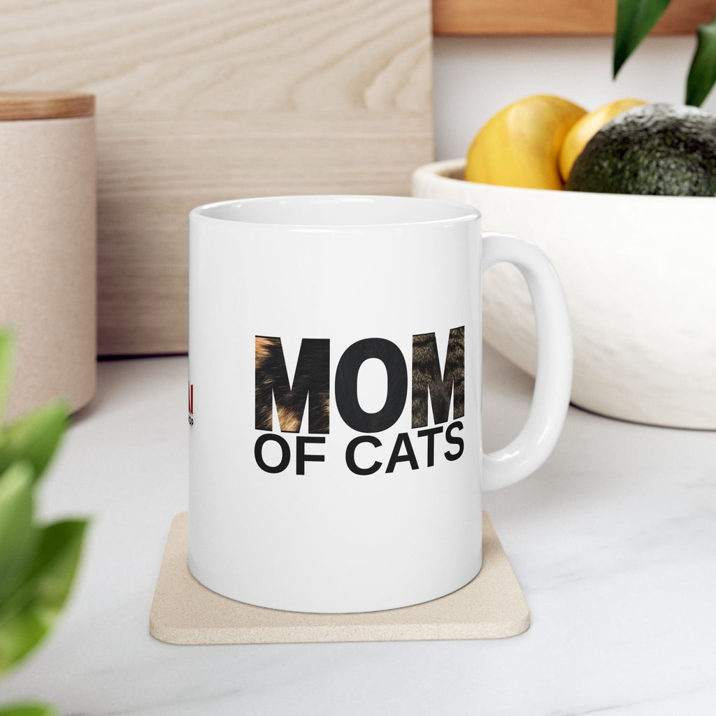 Mom of Cats Ceramic Mug - Perfect Gift for Cat Lovers - Drinkware, Coffee Mugs - EpiAl's Shop