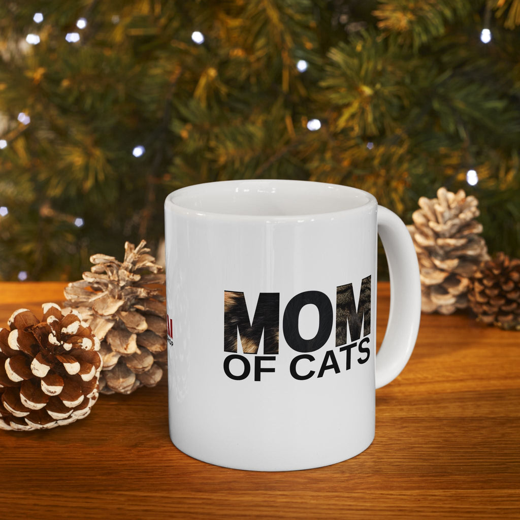 Mom of Cats Ceramic Mug - Perfect Gift for Cat Lovers - Drinkware, Coffee Mugs - EpiAl's Shop
