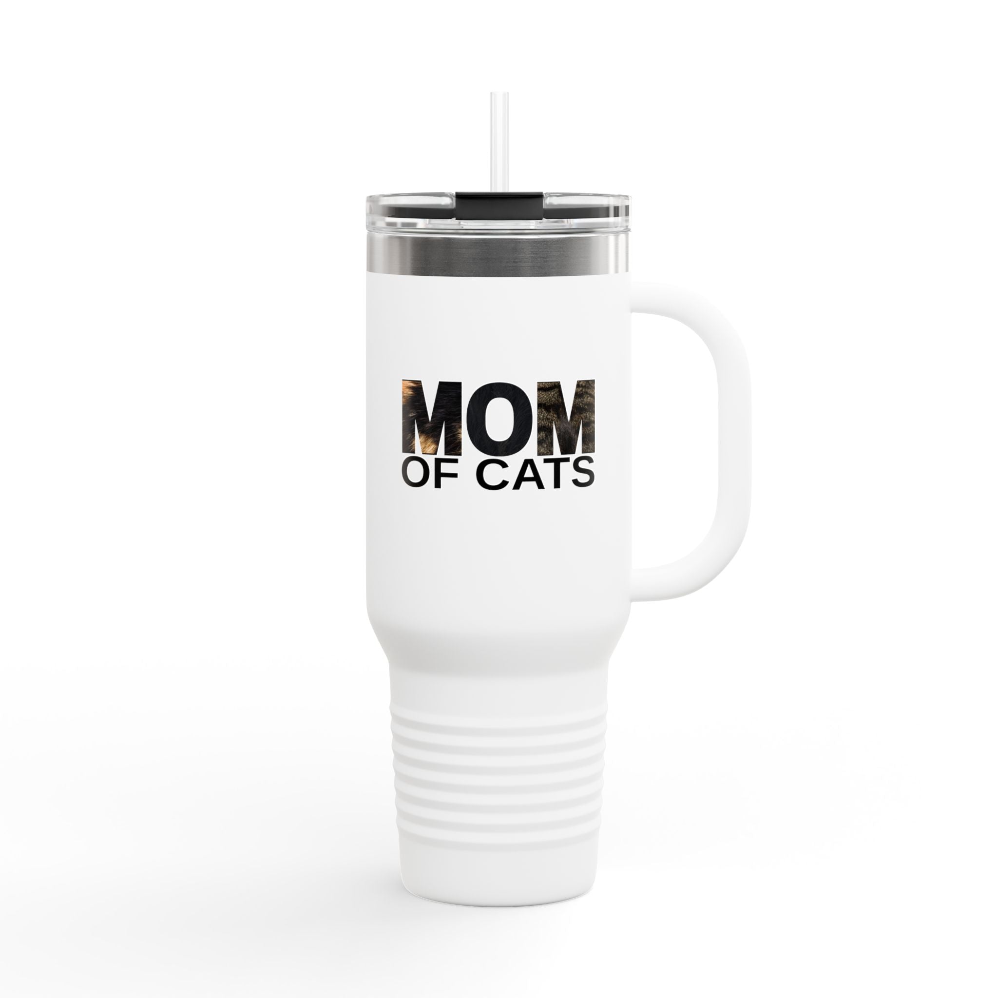 Mom of Cats Insulated Travel Mug - 40oz Coffee Tumbler for Cat Lovers - Drinkware, Travel Mugs - EpiAl's Shop