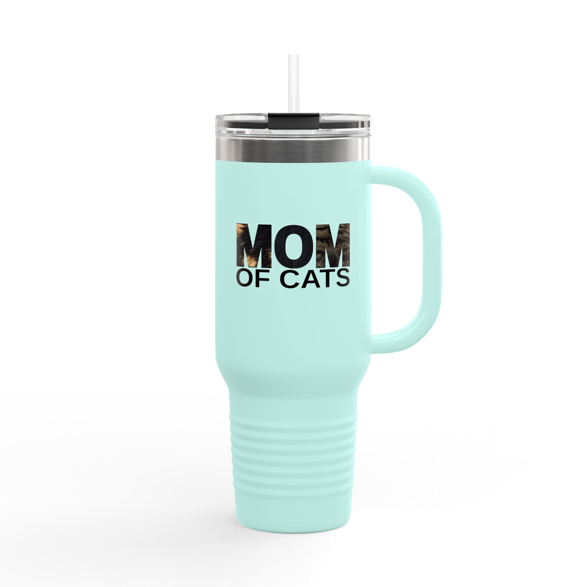 Mom of Cats Insulated Travel Mug - 40oz Coffee Tumbler for Cat Lovers - Drinkware, Travel Mugs - EpiAl's Shop