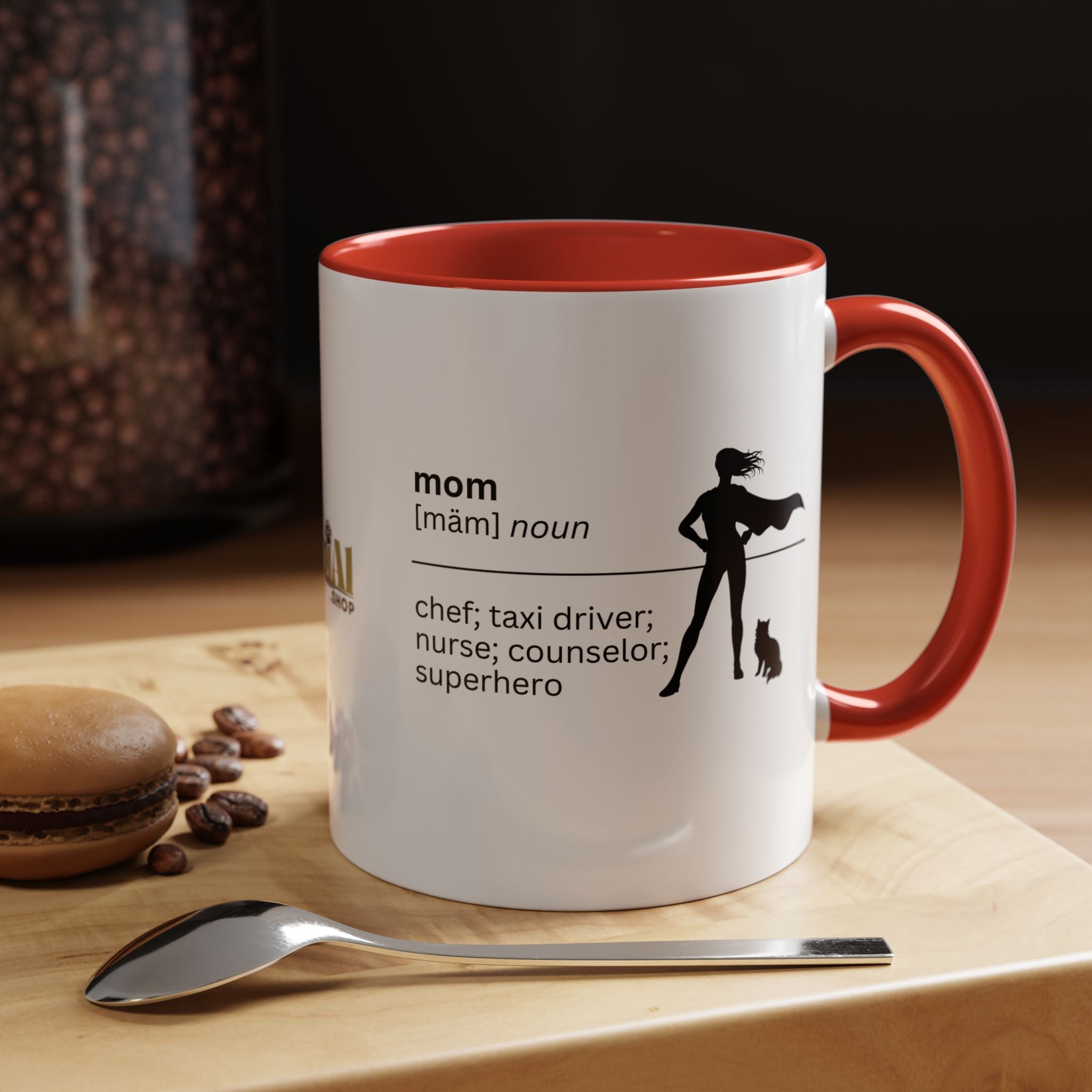 Mom Superhero Accent Coffee Mug - Perfect Gift for Moms - Drinkware, Coffee Mugs - EpiAl's Shop