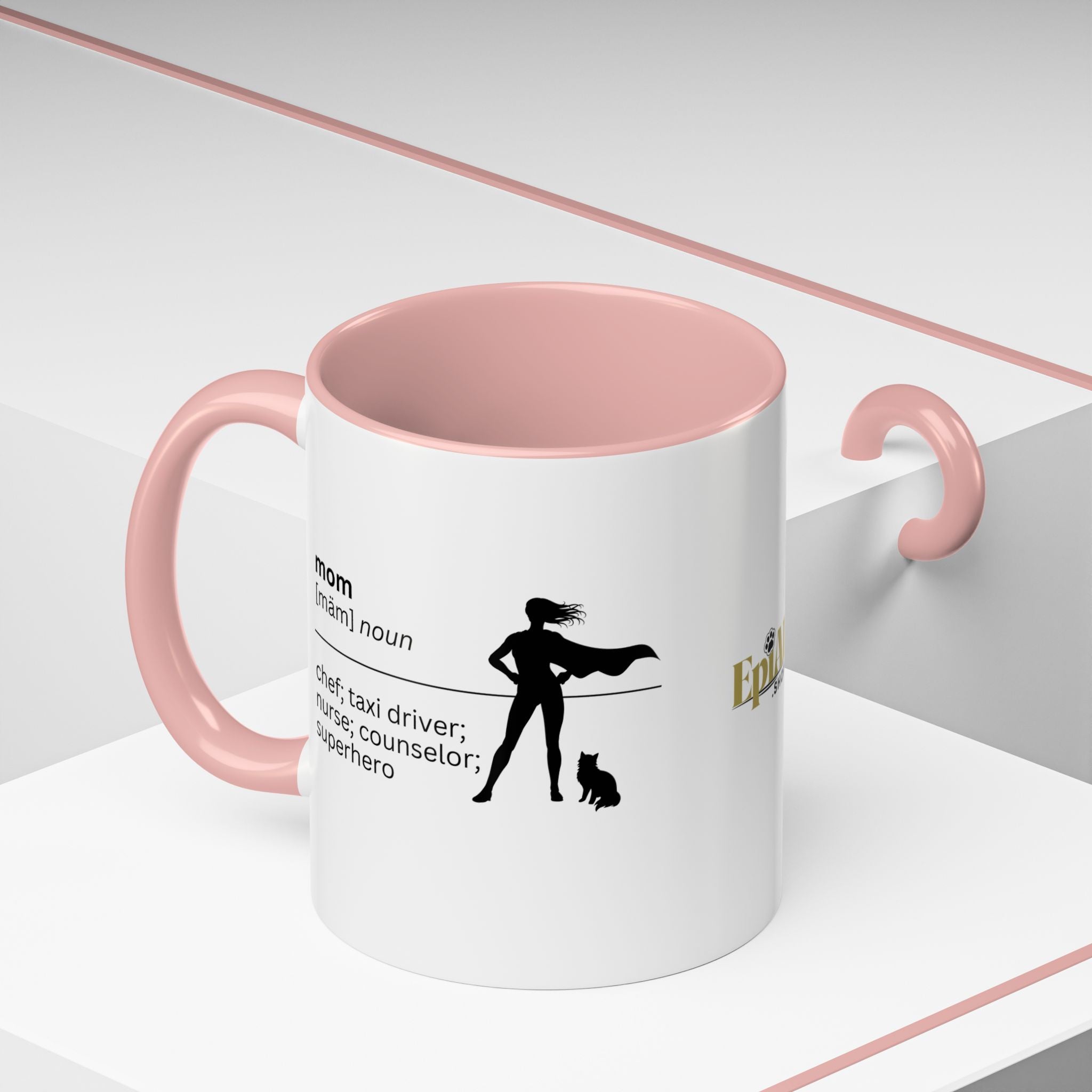 Mom Superhero Accent Coffee Mug - Perfect Gift for Moms - Drinkware, Coffee Mugs - EpiAl's Shop