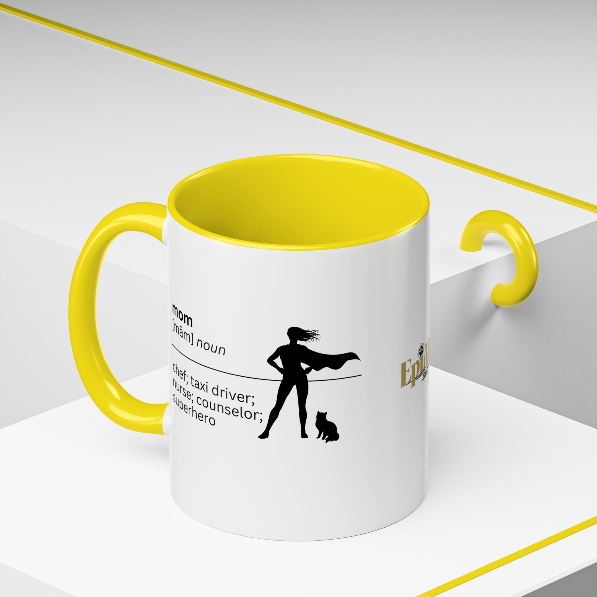 Mom Superhero Accent Coffee Mug - Perfect Gift for Moms - Drinkware, Coffee Mugs - EpiAl's Shop