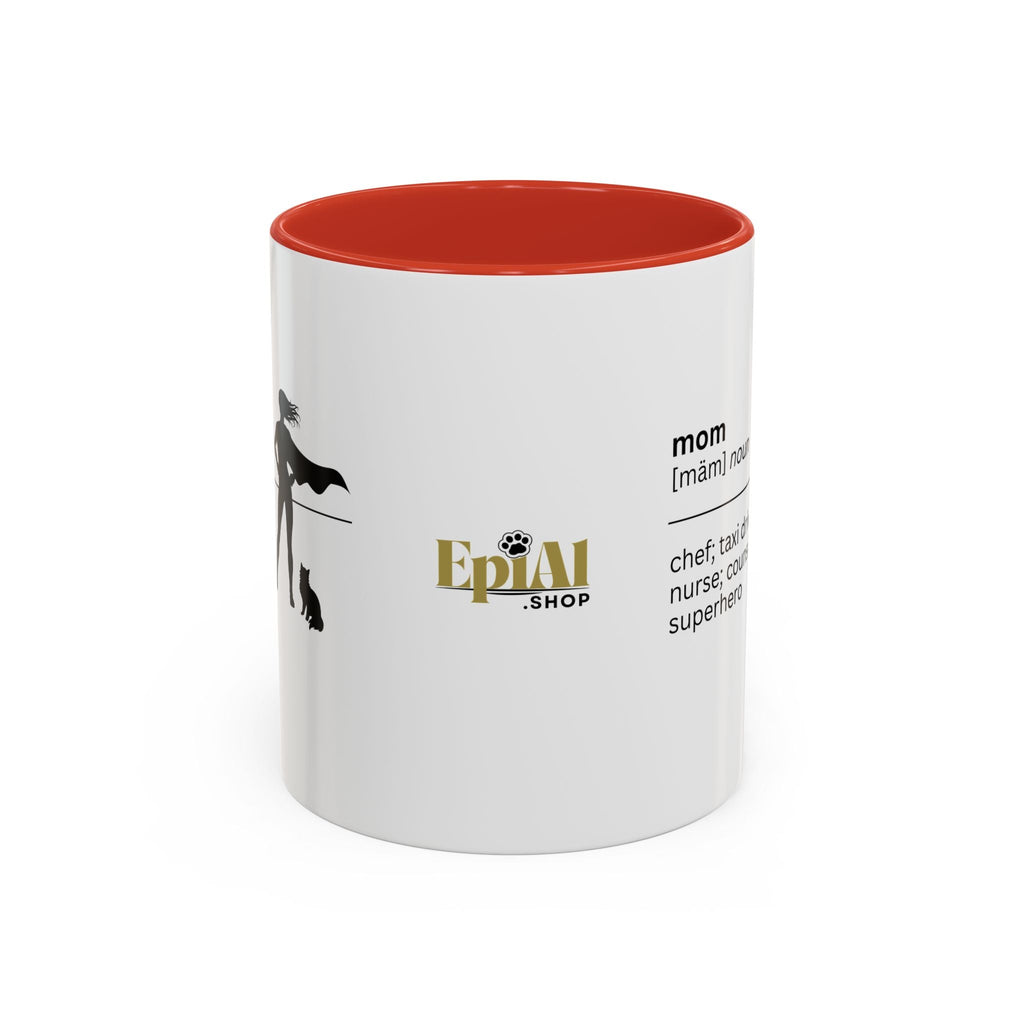 Mom Superhero Accent Coffee Mug - Perfect Gift for Moms - Drinkware, Coffee Mugs - EpiAl's Shop