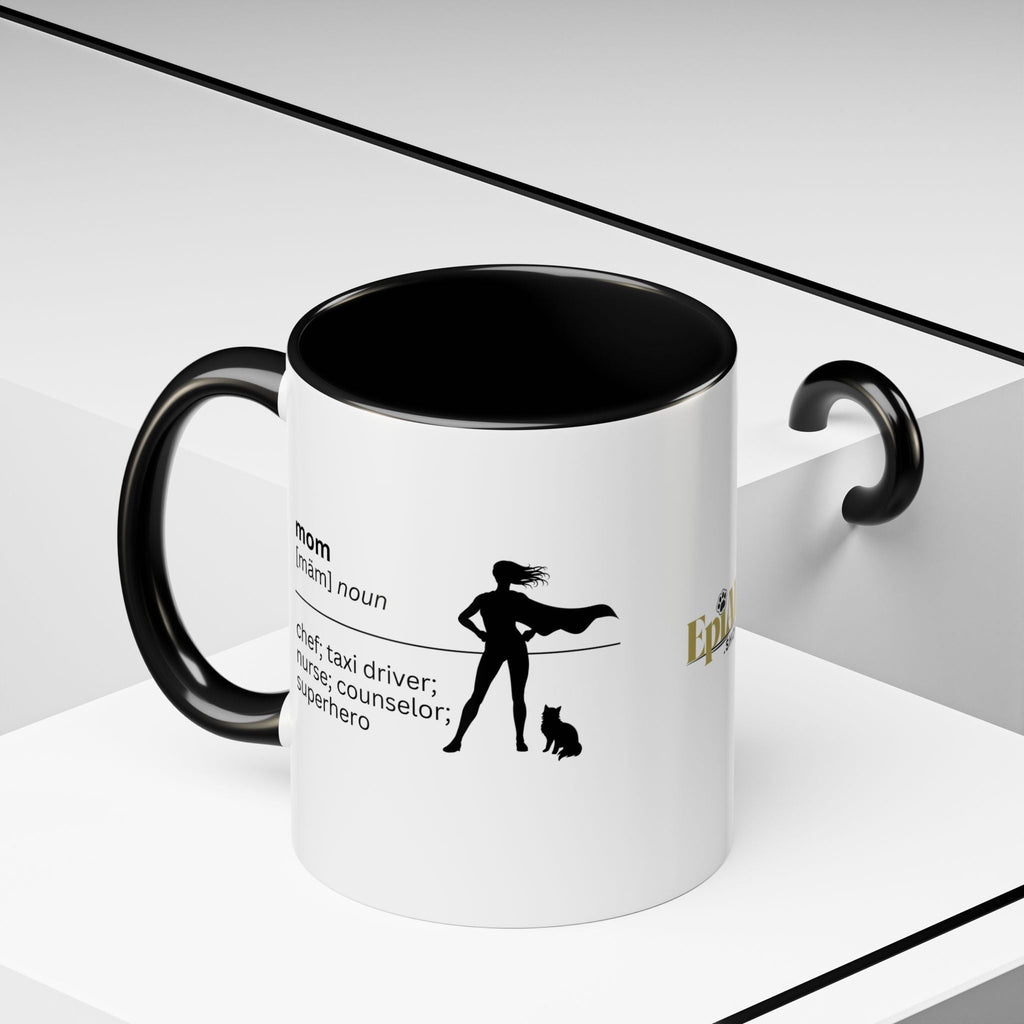 Mom Superhero Accent Coffee Mug - Perfect Gift for Moms - Drinkware, Coffee Mugs - EpiAl's Shop