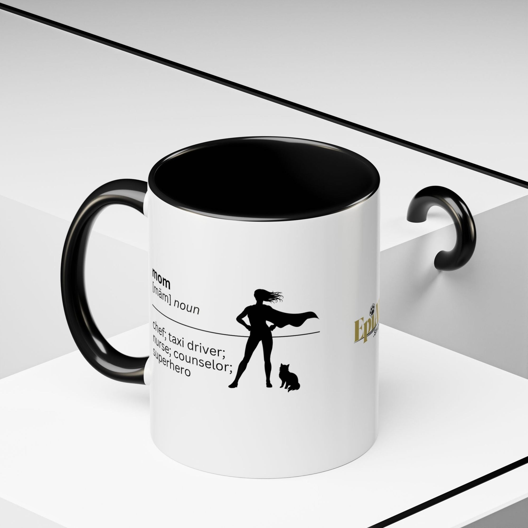 Mom Superhero Accent Coffee Mug - Perfect Gift for Moms - Drinkware, Coffee Mugs - EpiAl's Shop