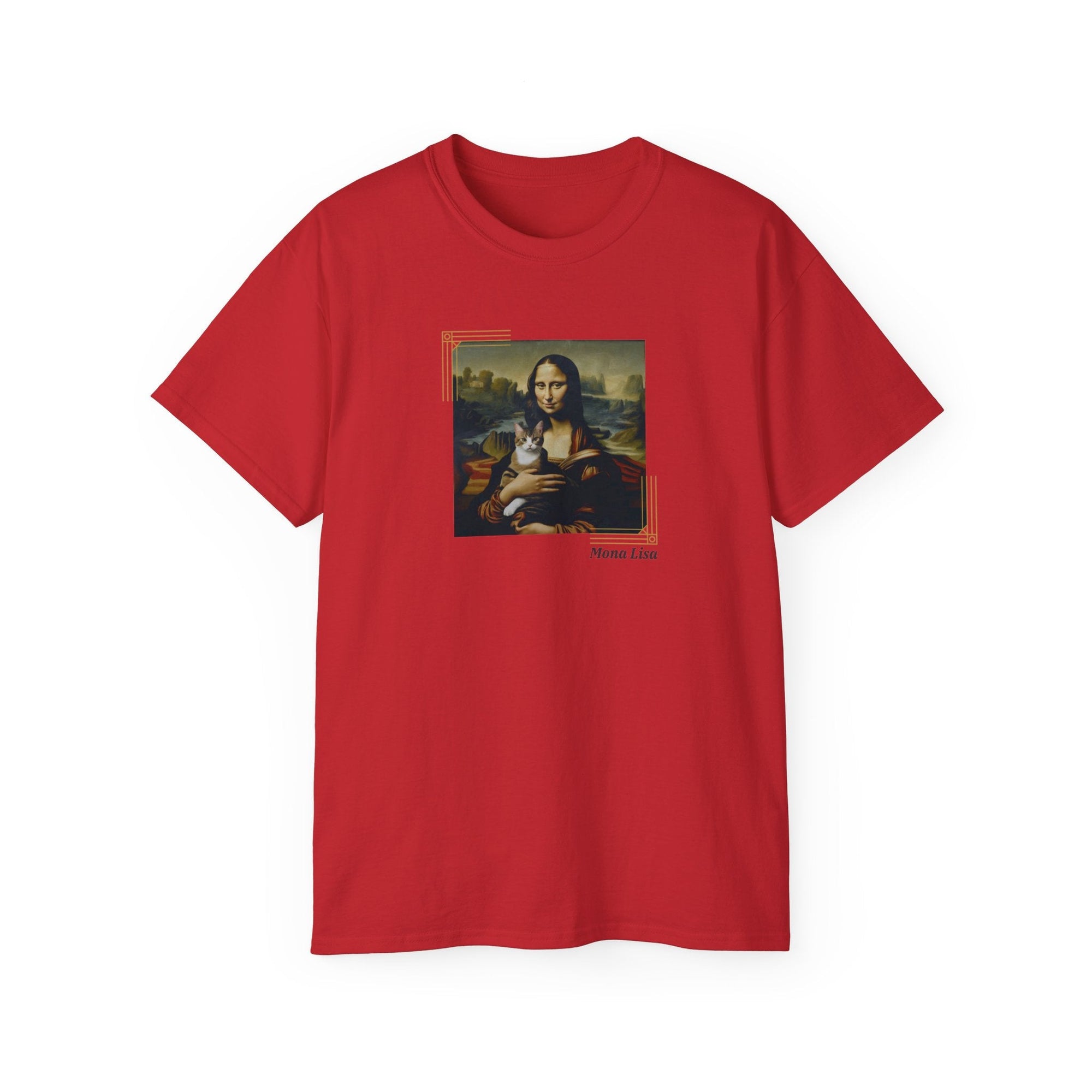 Mona Lisa Cat Unisex Ultra Cotton Tee - T - Shirt - Epileptic Al’s Shop