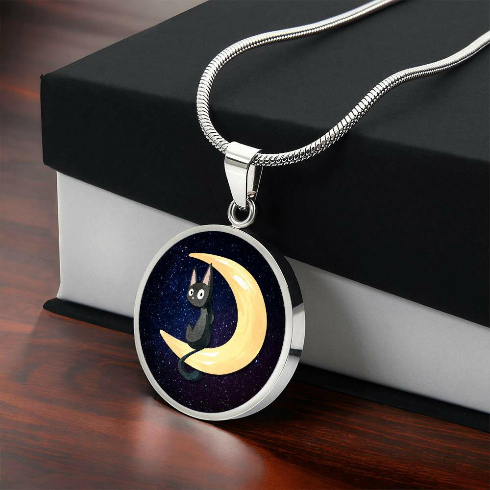 Moon Kitty Necklace - Jewelry - Epileptic Al’s Shop