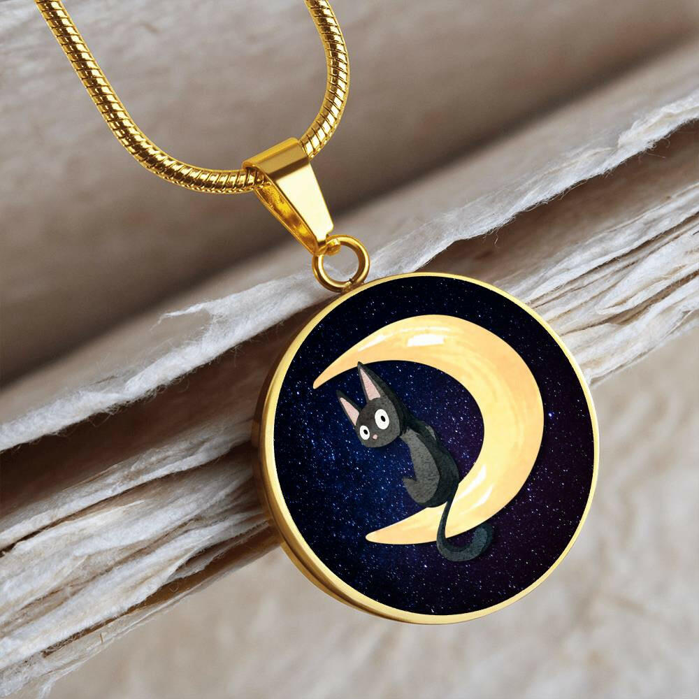 Moon Kitty Necklace - Jewelry - Epileptic Al’s Shop