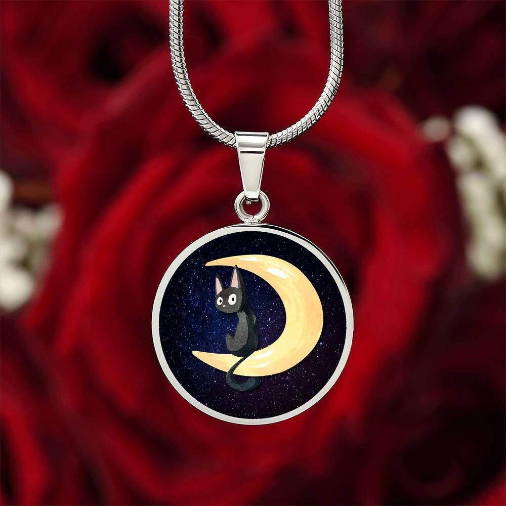 Moon Kitty Necklace - Jewelry - Epileptic Al’s Shop