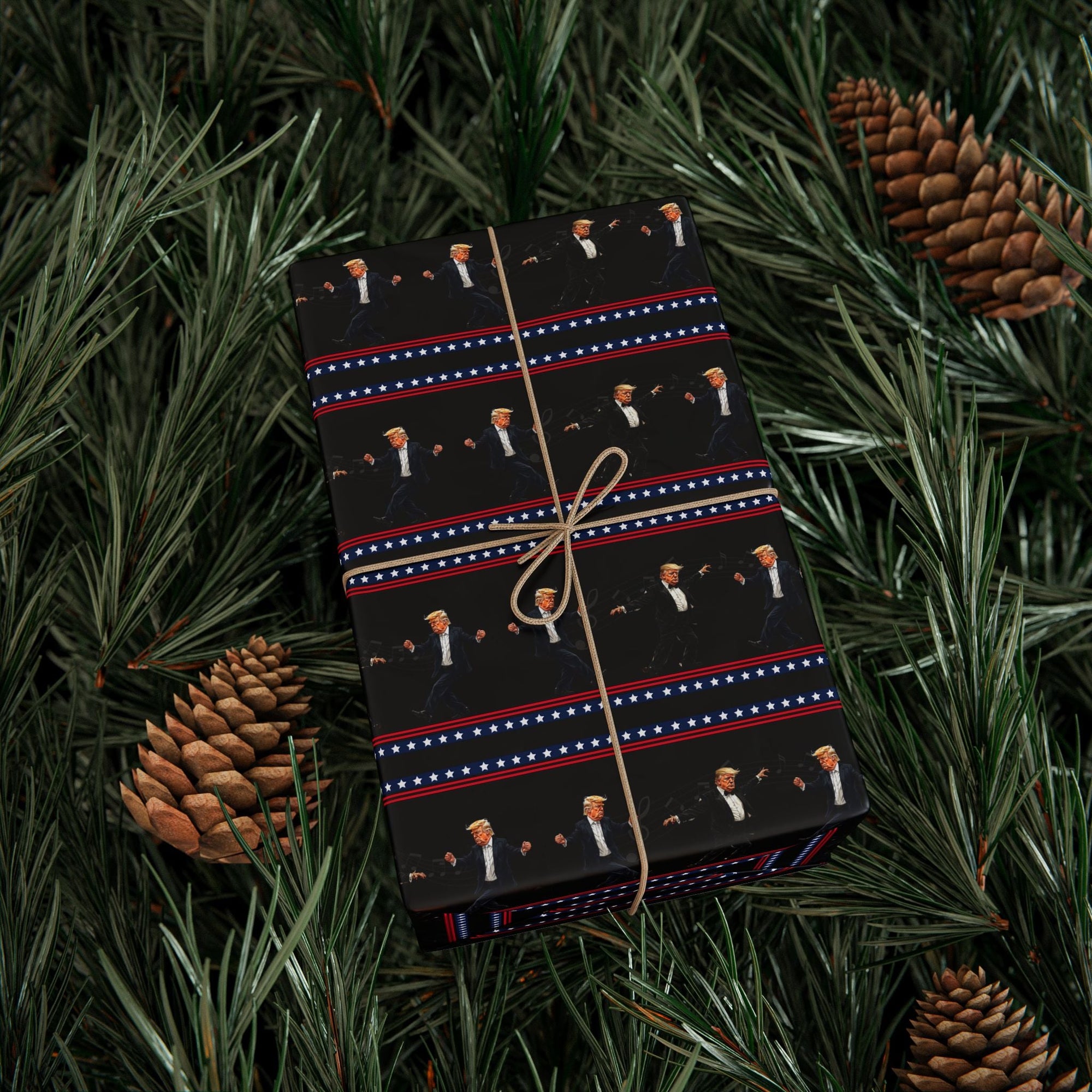 Musical Trump Wrapping Paper for All Occasions - Paper Products, Gift Wrapping Paper - EpiAl's Shop
