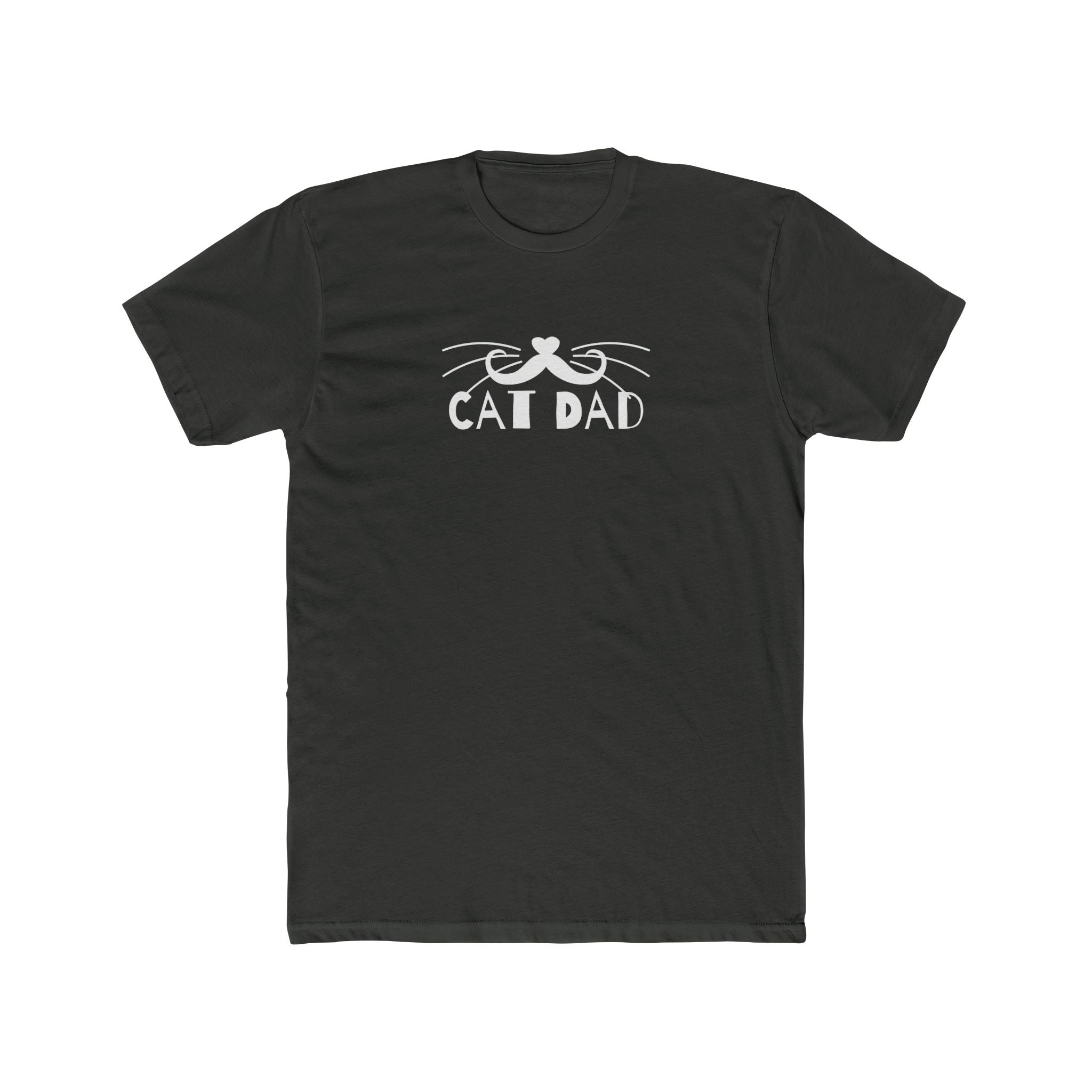 Mustachioed Cat Dad Men's Cotton Crew Tee - EpiAl's Shop