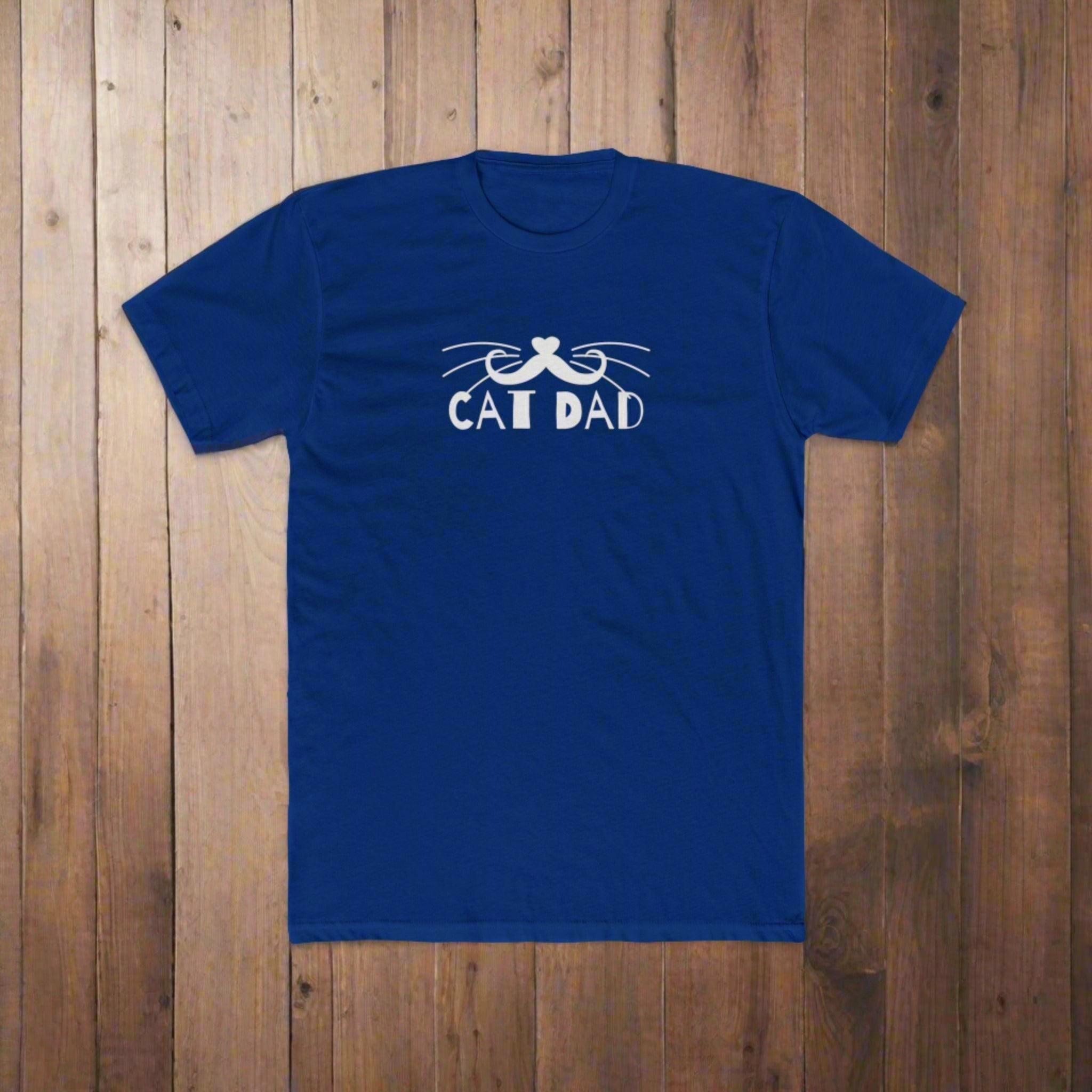 Mustachioed Cat Dad Men's Cotton Crew Tee - EpiAl's Shop