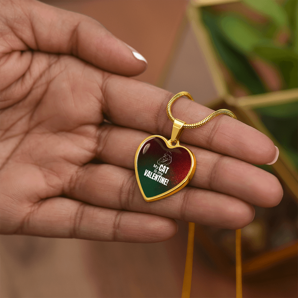 My Cat Is My Valentine – Heart Pendant Necklace - Jewelry, Necklaces - EpiAl's Shop