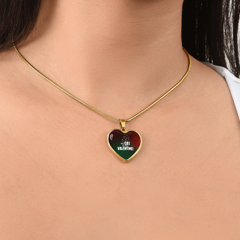 My Cat Is My Valentine – Heart Pendant Necklace - Jewelry, Necklaces - EpiAl's Shop