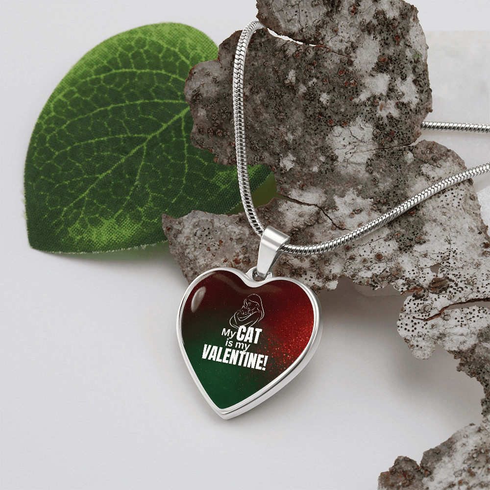 My Cat Is My Valentine – Heart Pendant Necklace - Jewelry, Necklaces - EpiAl's Shop