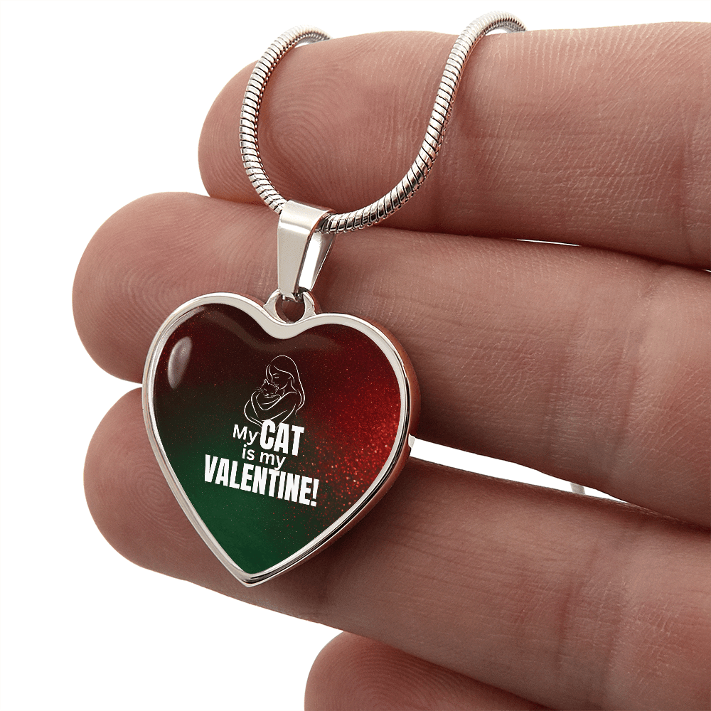 My Cat Is My Valentine – Heart Pendant Necklace - Jewelry, Necklaces - EpiAl's Shop