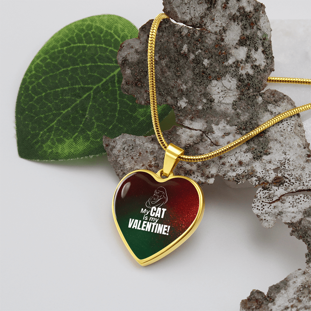 My Cat Is My Valentine – Heart Pendant Necklace - Jewelry, Necklaces - EpiAl's Shop